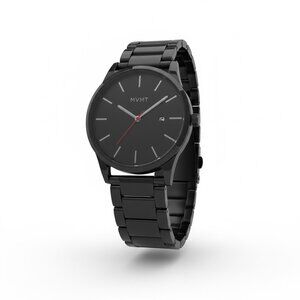 MVMT Men's Classic Stainless Steel Watch Jet Black 45mm